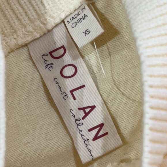 NWT Anthropologie Dolan Fringed Sweater Fringe Knit Ivory Pullover Textured XS - Picture 3 of 9